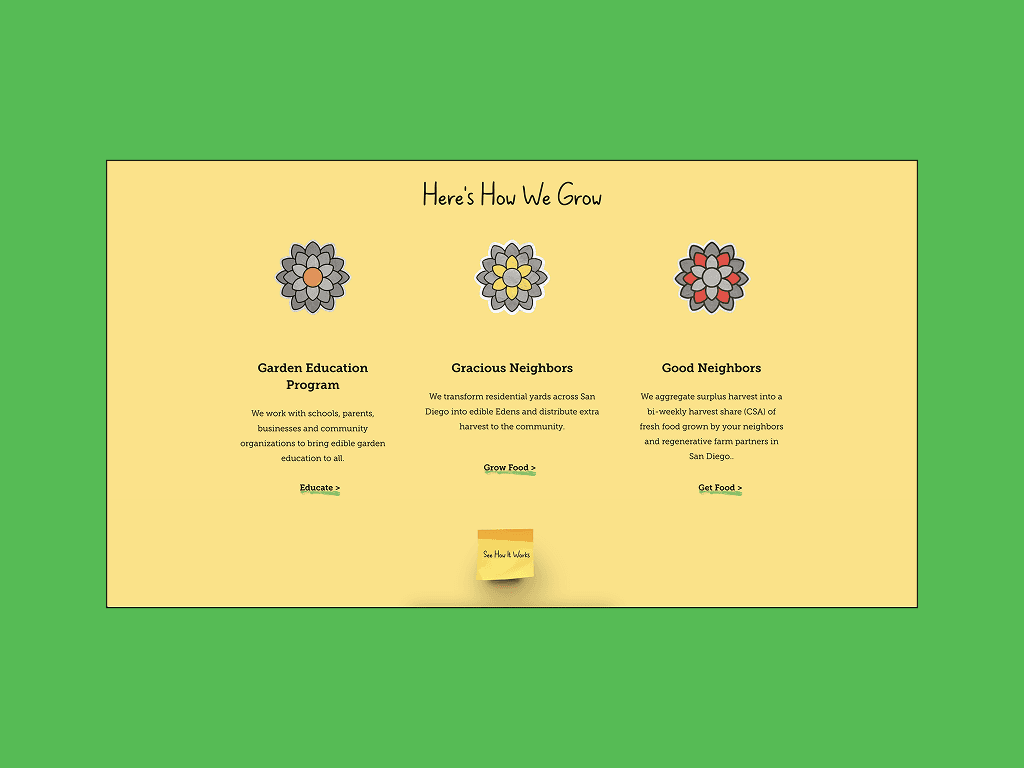Good Neighbor Gardens responsive layout